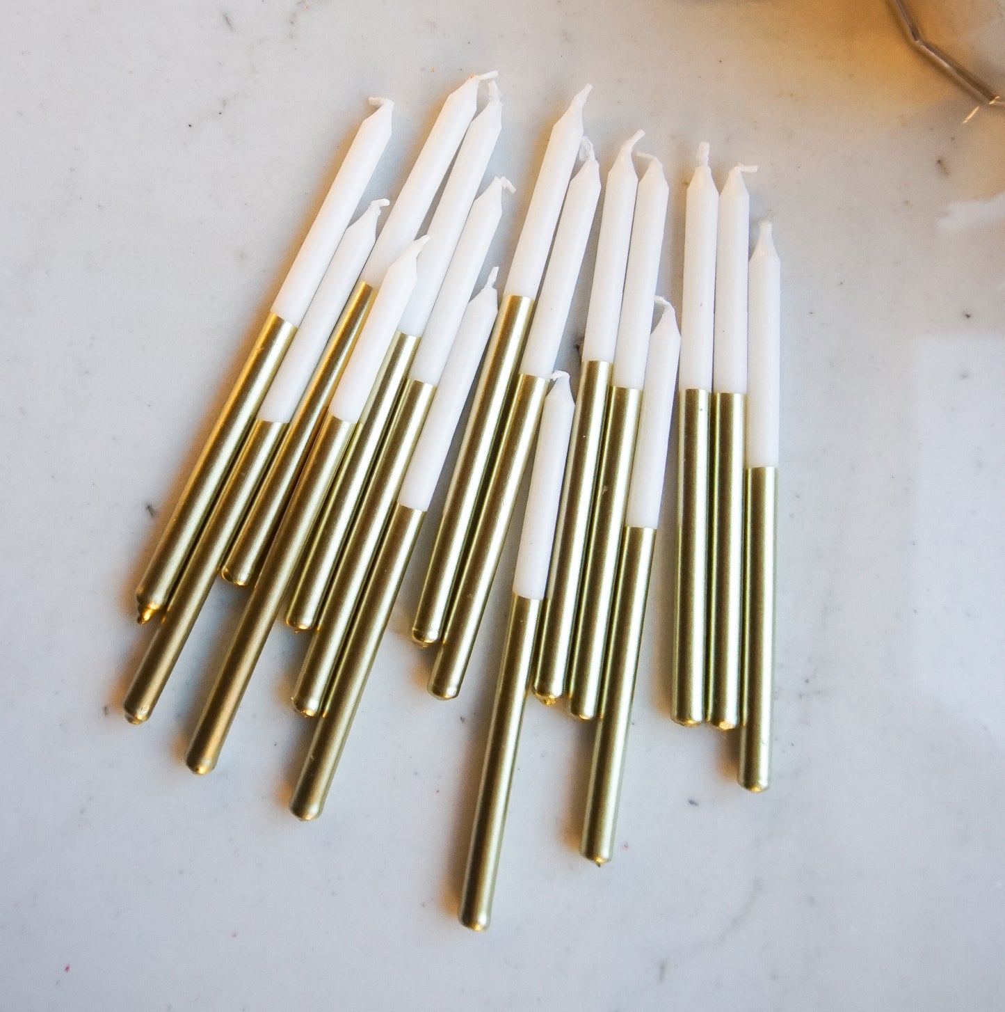 Gold Metallic Dip 16 Candle Set Party Partners - Cardmore