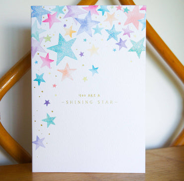 Pictura Shining Star Congratulations Card with a bright star design, perfect for celebrating achievements and special occasions.