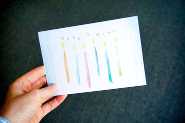 Pictura Make A Wish Candles birthday card from everyday cards collection with colorful candle illustration and festive design.