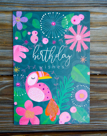 Pink Toucan birthday card from Pictura featuring a colorful toucan illustration on an everyday greeting card.