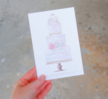 Rustic Wedding Cake Wedding Card - Cardmore