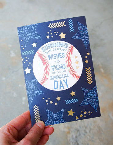 Pictura Baseball Stars birthday card featuring colorful baseball-themed design for everyday celebration greetings.