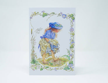 Pictura Stepping In Puddles birthday card by Lisi Martin featuring playful children splashing in puddles, colorful and cheerful design