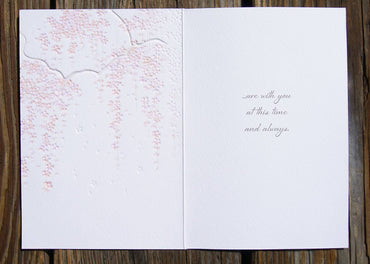 Pictura Hanging Blossoms sympathy card from the Everyday Cards collection, featuring delicate floral illustrations in soft colors.