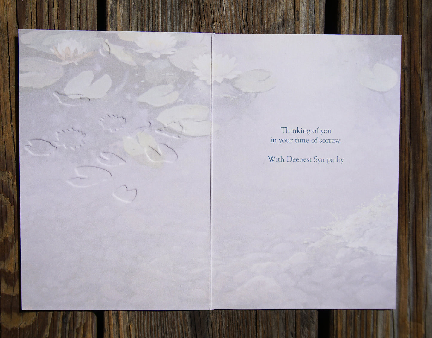lily pond Sympathy Card Deepest Sympathy - Cardmore