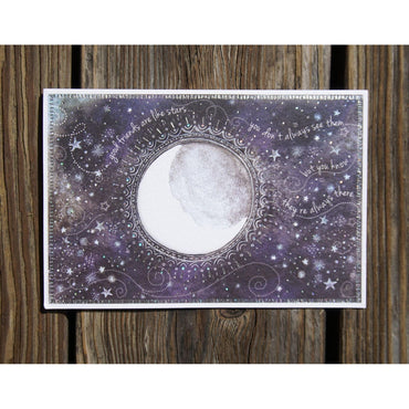 Pictura Moon Birthday Card for Friendship featuring celestial moon design on an everyday greeting card.