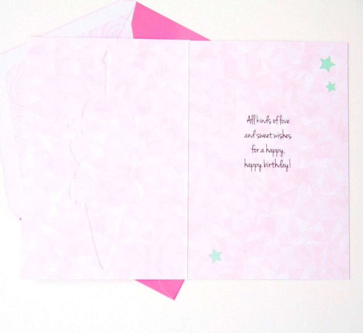 Pictura ice cream cone birthday card featuring colorful illustrated ice cream cone on a festive background.