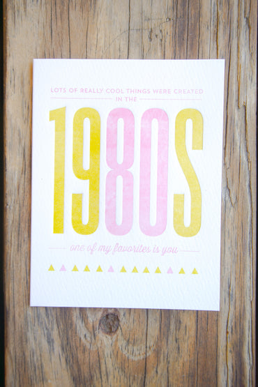 Pictura 1970s From Me To You birthday card featuring vintage design and colorful lettering for special occasions.