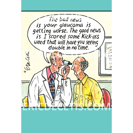 Pictura Glaucoma birthday card featuring colorful artwork by Eric Decetis, part of the Everyday Cards collection.