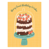 Strawberry Cake Birthday Card