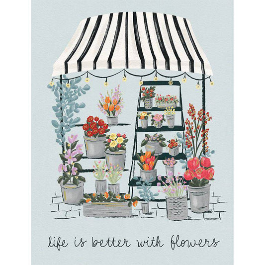 Pictura From Me To You florist stand birthday card with floral design and heartfelt message, displayed on a clean background.