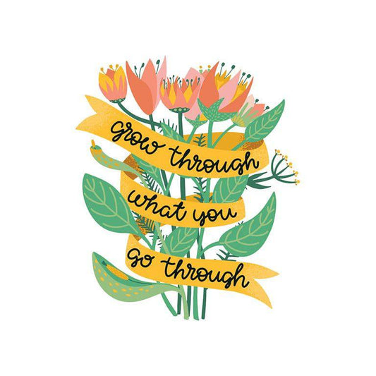 Pictura Grow Through Bouquet encouragement card from Me To You featuring colorful floral bouquet design for friendship messages.