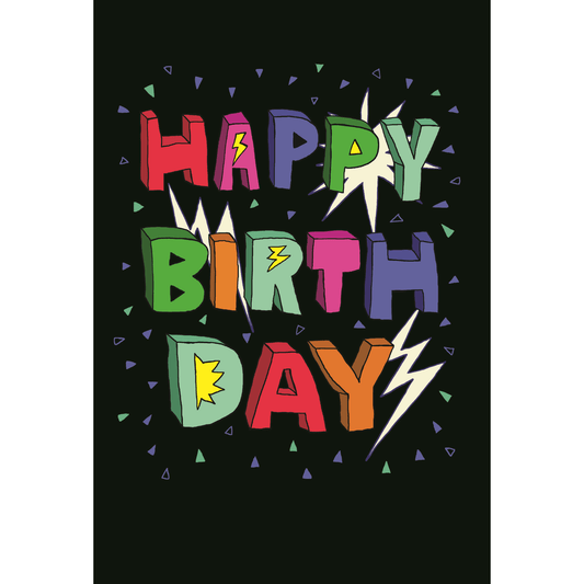 Pictura electric birthday card with colorful birthday message and cheerful design, perfect for celebrating special occasions.