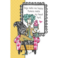 Dogs Make Me Happy Birthday Card Dolly Mamas
