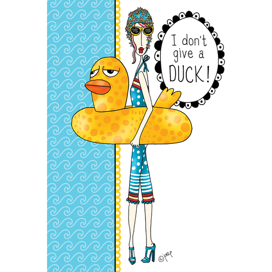 Pictura Give A Duck birthday card featuring a colorful illustration of a cheerful duck for everyday greeting cards.