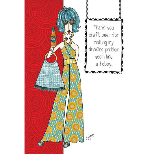 Thank You Craft Beer Birthday Card by Pictura featuring colorful beer-themed illustrations on an everyday card.