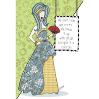 Pictura Hide Our Crazy Birthday Card featuring playful Dolly Mamas design, perfect for celebrating with humorous greeting cards.
