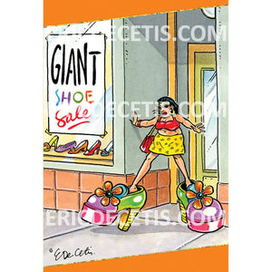 Giant Shoe Sale Birthday Card Eric Decetis 30490