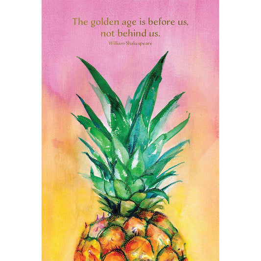 Pictura Pineapple birthday card featuring bright yellow pineapple illustration and cheerful design on a white background.