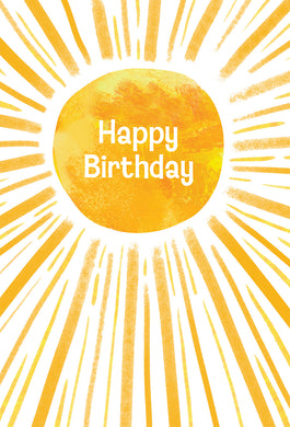 Bright Yellow Sun Birthday Card