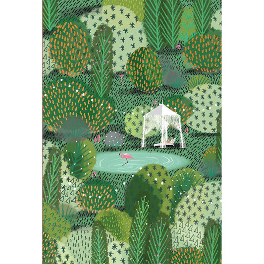 Cute tiny flamingo birthday card from Pictura featuring a colorful flamingo illustration on a cheerful greeting card.