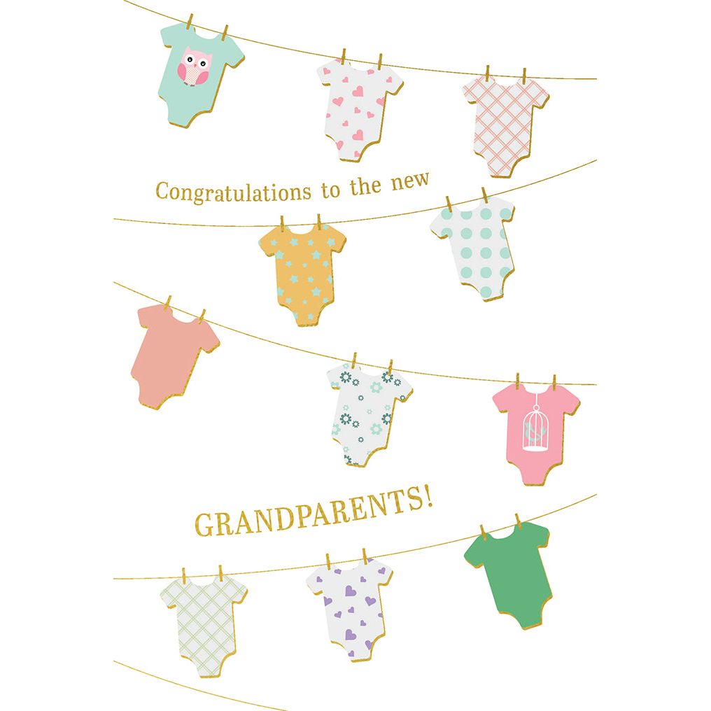 Onesies Baby Card Grandparents