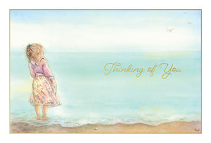 Girl Gazing At Ocean Thinking of You Card