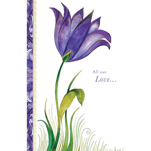 Purple Flower Sympathy Card
