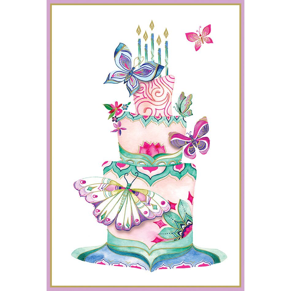 Butterfly Birthday Cake Birthday Card