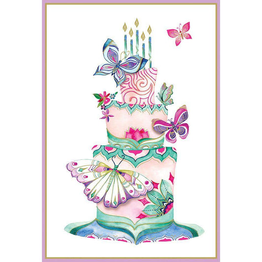 Pictura Butterfly Birthday Cake birthday card featuring colorful butterfly and cake illustrations on a cheerful greeting card