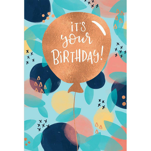 Colorful birthday balloon card by Pictura featuring vibrant balloon illustrations on a cheerful greeting card.
