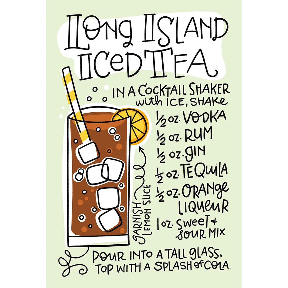 Long Island Iced Tea Birthday Card