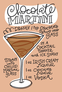 Chocolate Martini Birthday Card
