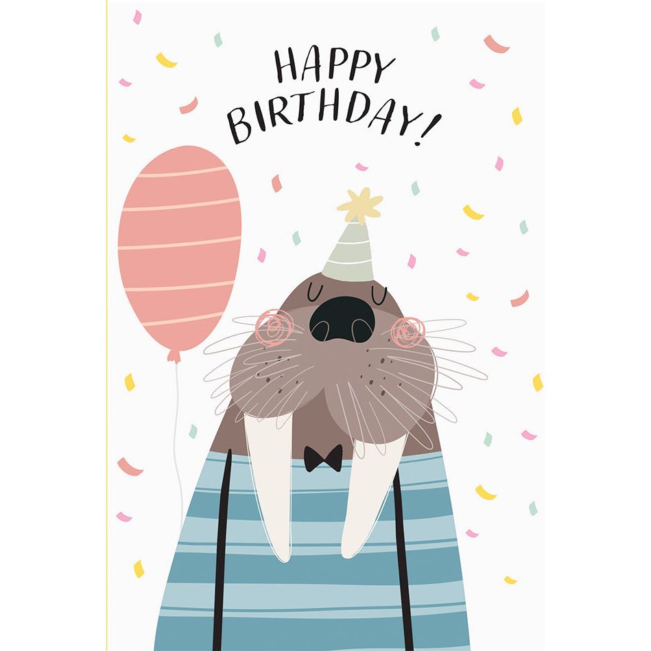 Birthday Walrus Birthday Card