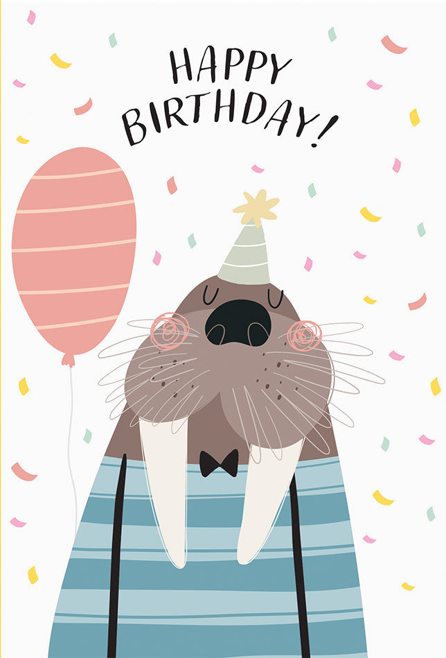 Birthday Walrus Birthday Card