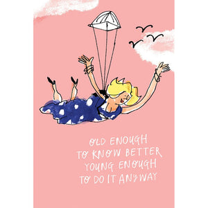 Parachute Funny Birthday Card