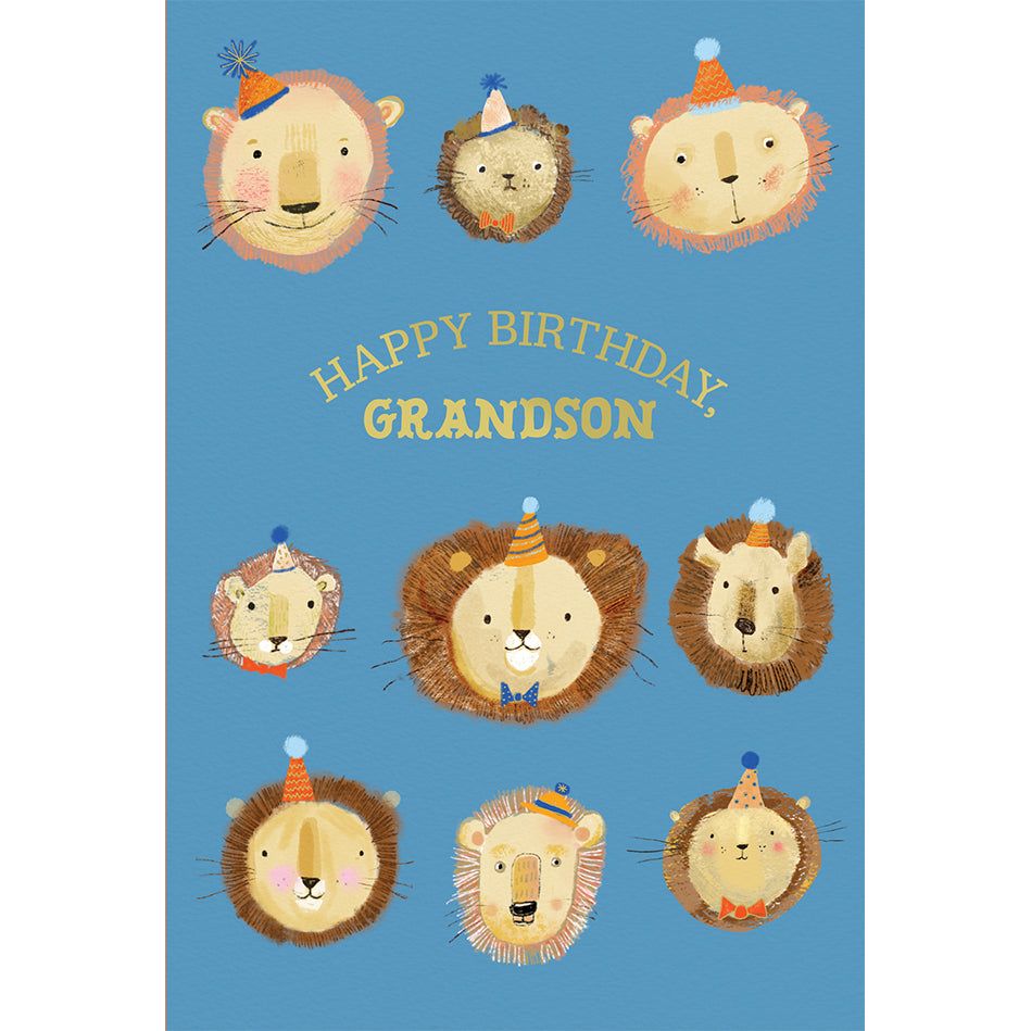 Little Lions Birthday Grandson Card