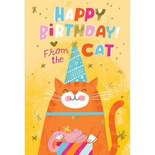 Birthday Cat birthday card from Pictura featuring a cute cat design, perfect for celebrating birthdays with feline charm.