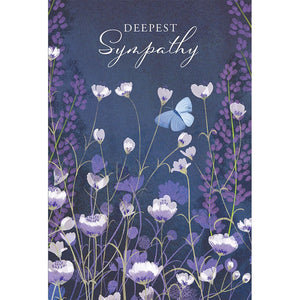 Purple Blossoms Sympathy Card