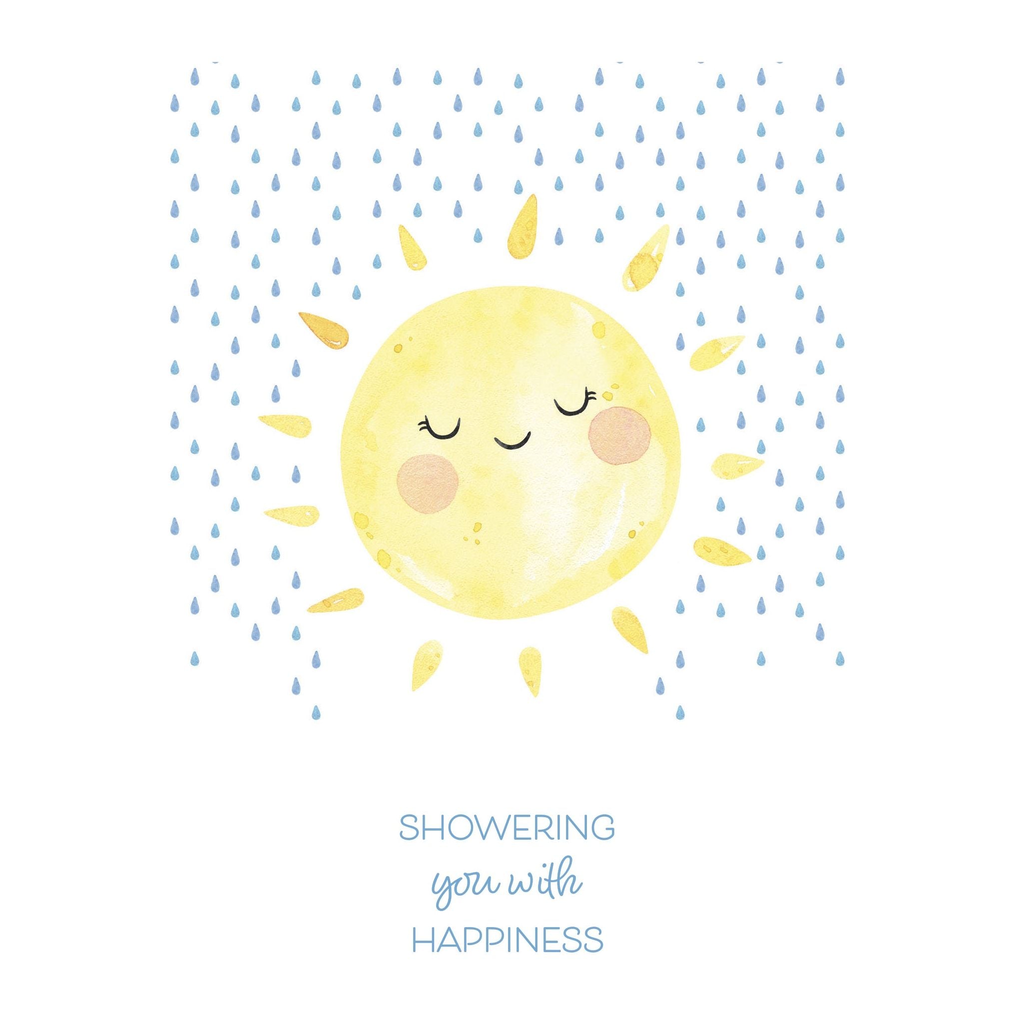 Smiling Sun Baby Shower Card