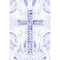 Patterned Cross Communion Card