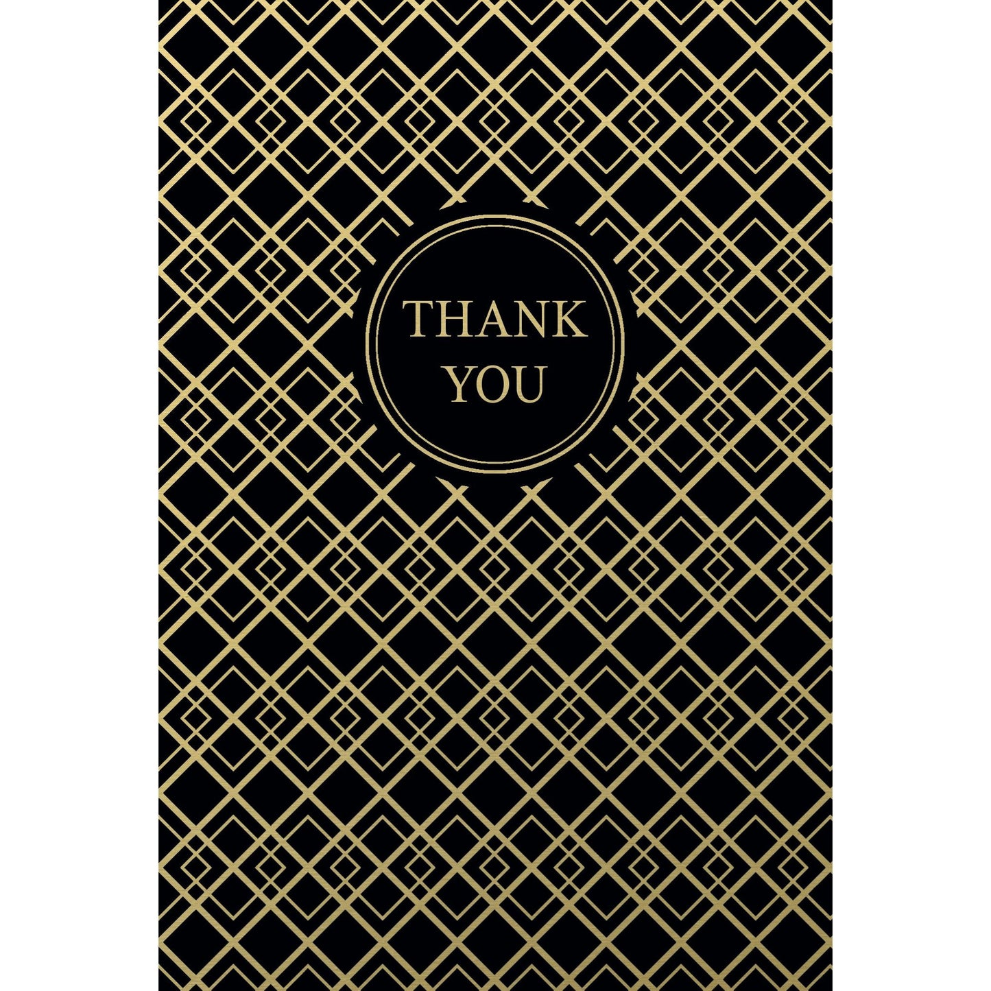 Black & Gold Thank You Card