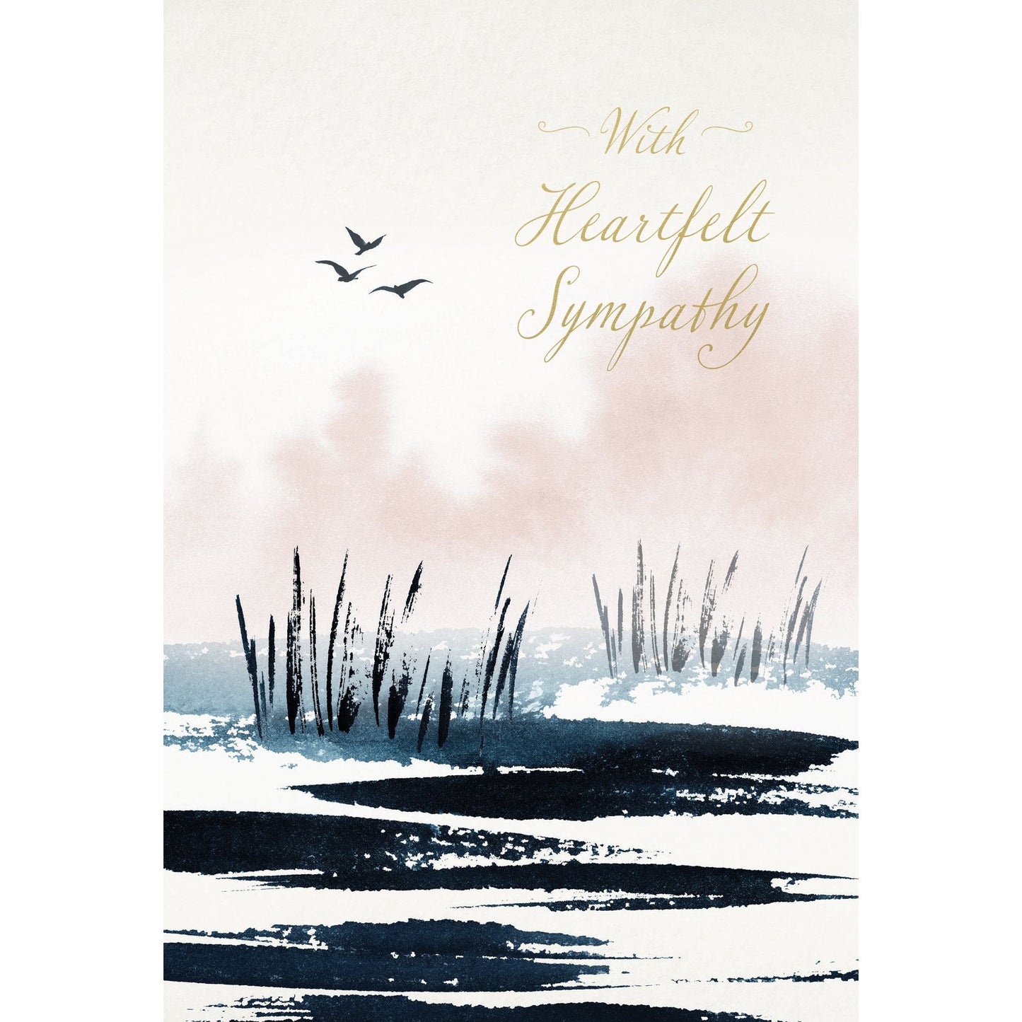 Birds Over Lake Sympathy Card