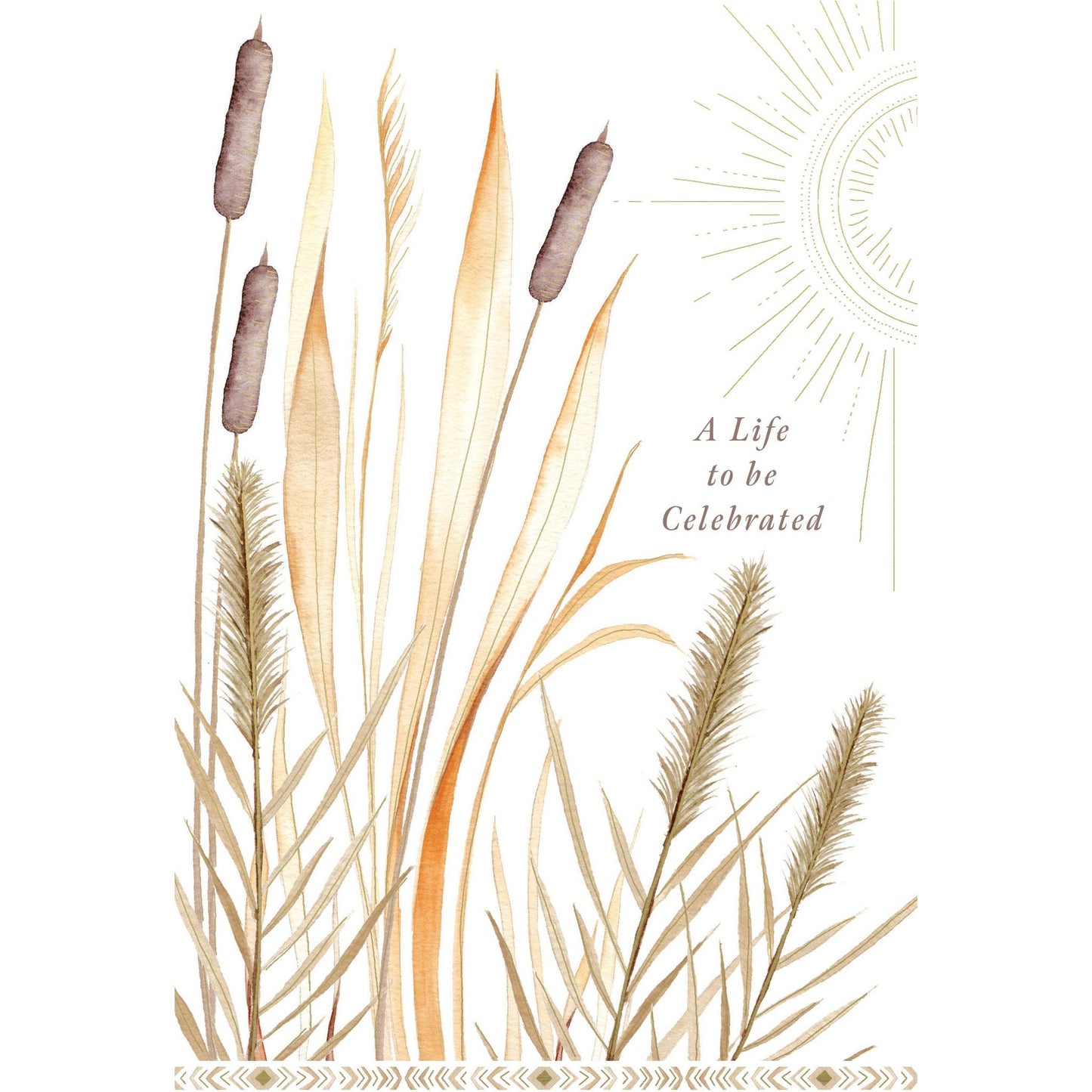 Tall Reeds Sympathy Card