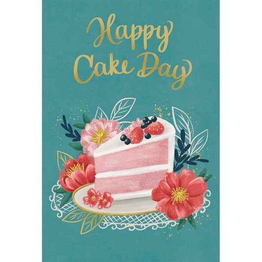 Colorful Happy Cake Day birthday card by Pictura featuring vibrant cake illustrations and cheerful design for everyday celebration.