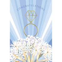 Floral Ring Engagement Card