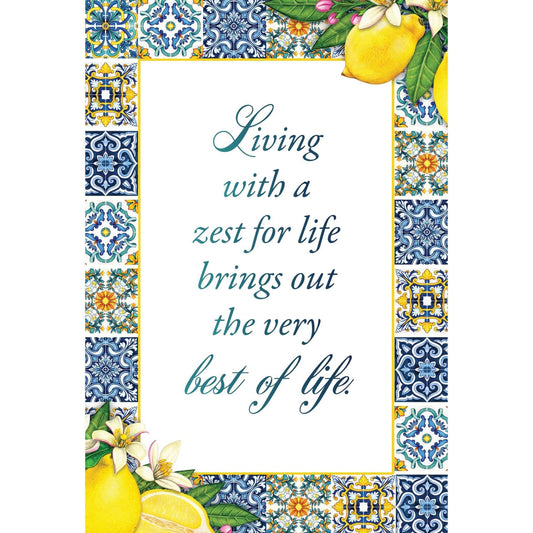Pictura Lemon Frame birthday card featuring a bright yellow lemon illustration and decorative border for celebration.
