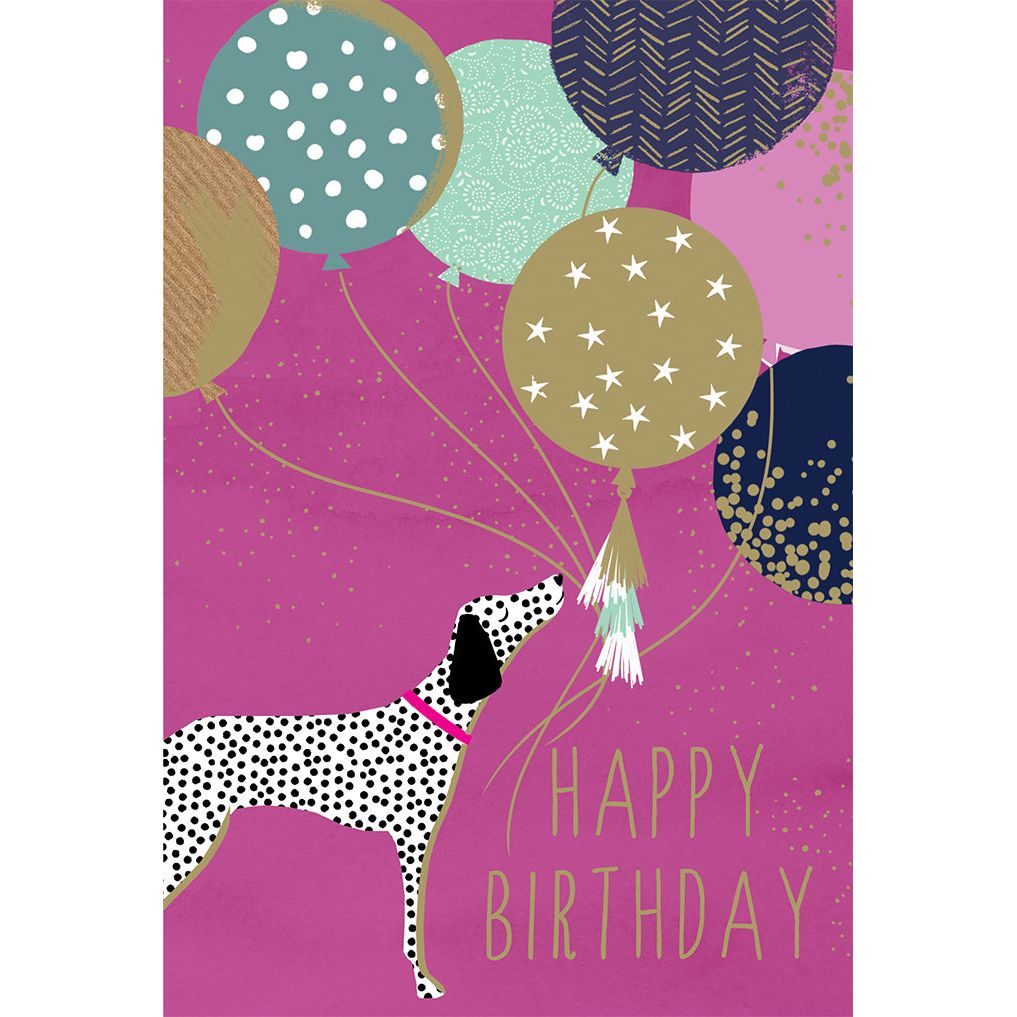 Dalmatian Birthday Card Sara Miller