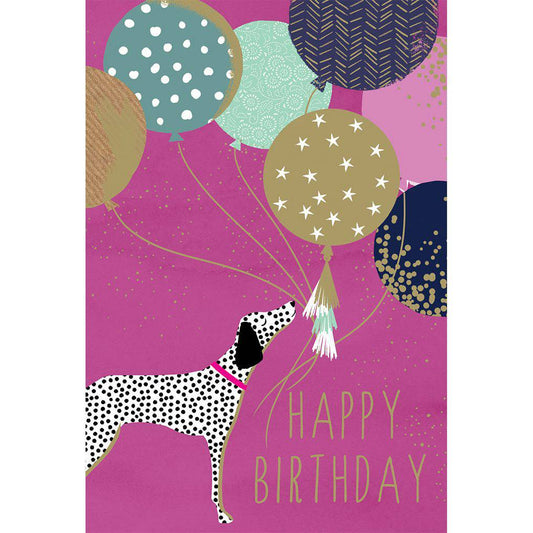 Dalmatian birthday card from Sara Miller's Pictura Everyday Cards collection featuring a cute Dalmatian dog illustration.