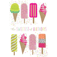 Ice Cream Rows Birthday Card Sara Miller